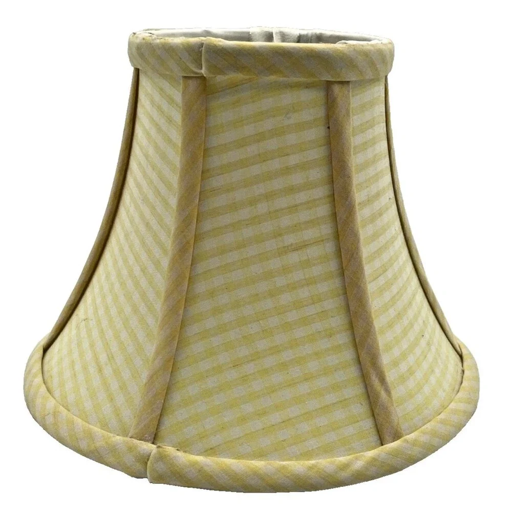 Pottery Barn Kids Green Gingham Bell Lamp Shade 6” Height 8” Width